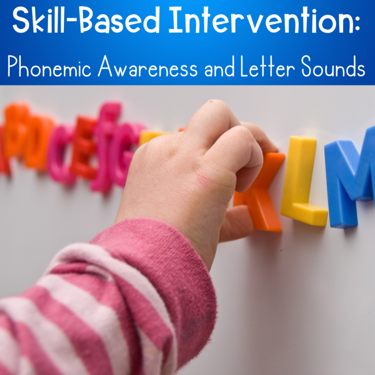 skill-based intervention alphabet and letter sounds