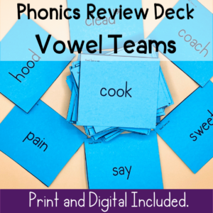 vowel teams phonics deck