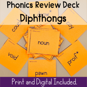 diphthong phonics deck