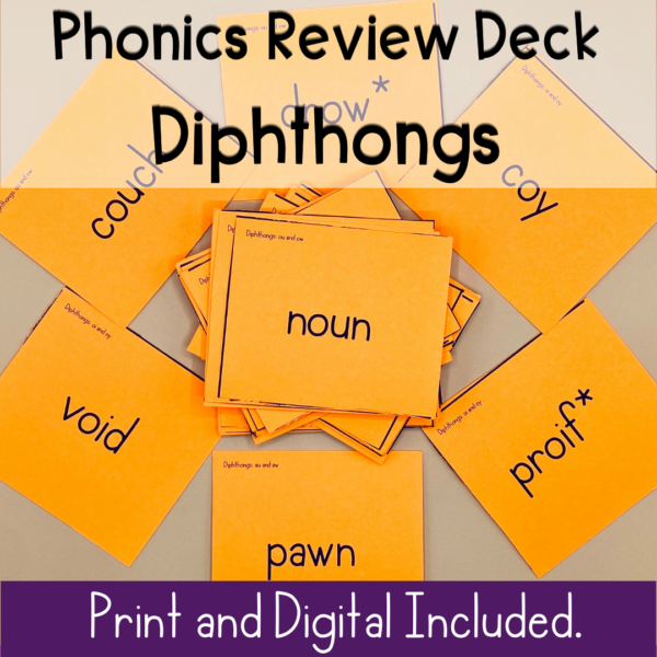 diphthong phonics deck