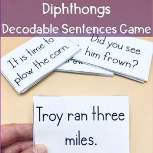 Diphthong Decodable Sentences Game