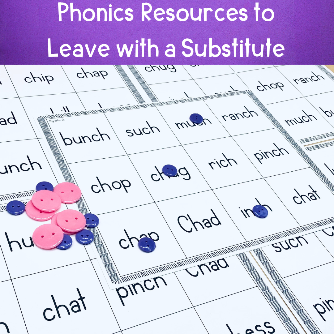 Phonics Activities To Leave With A Substitute - Campbell Creates Readers