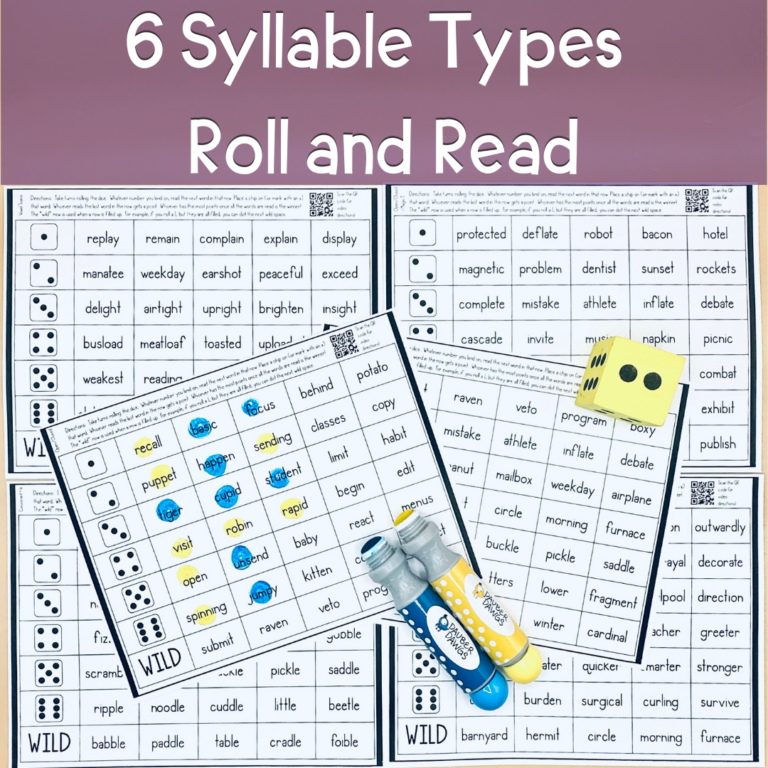 6 syllable types roll and read