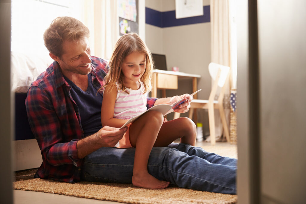 parent teaching child