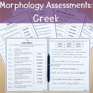 greek morphology assessments